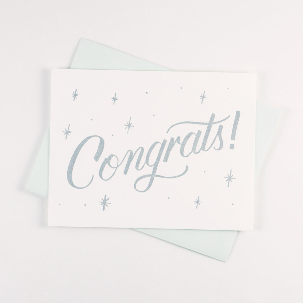 Silver Congrats Card