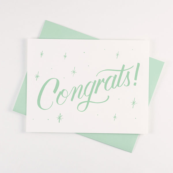 Mint Green Congrats Card