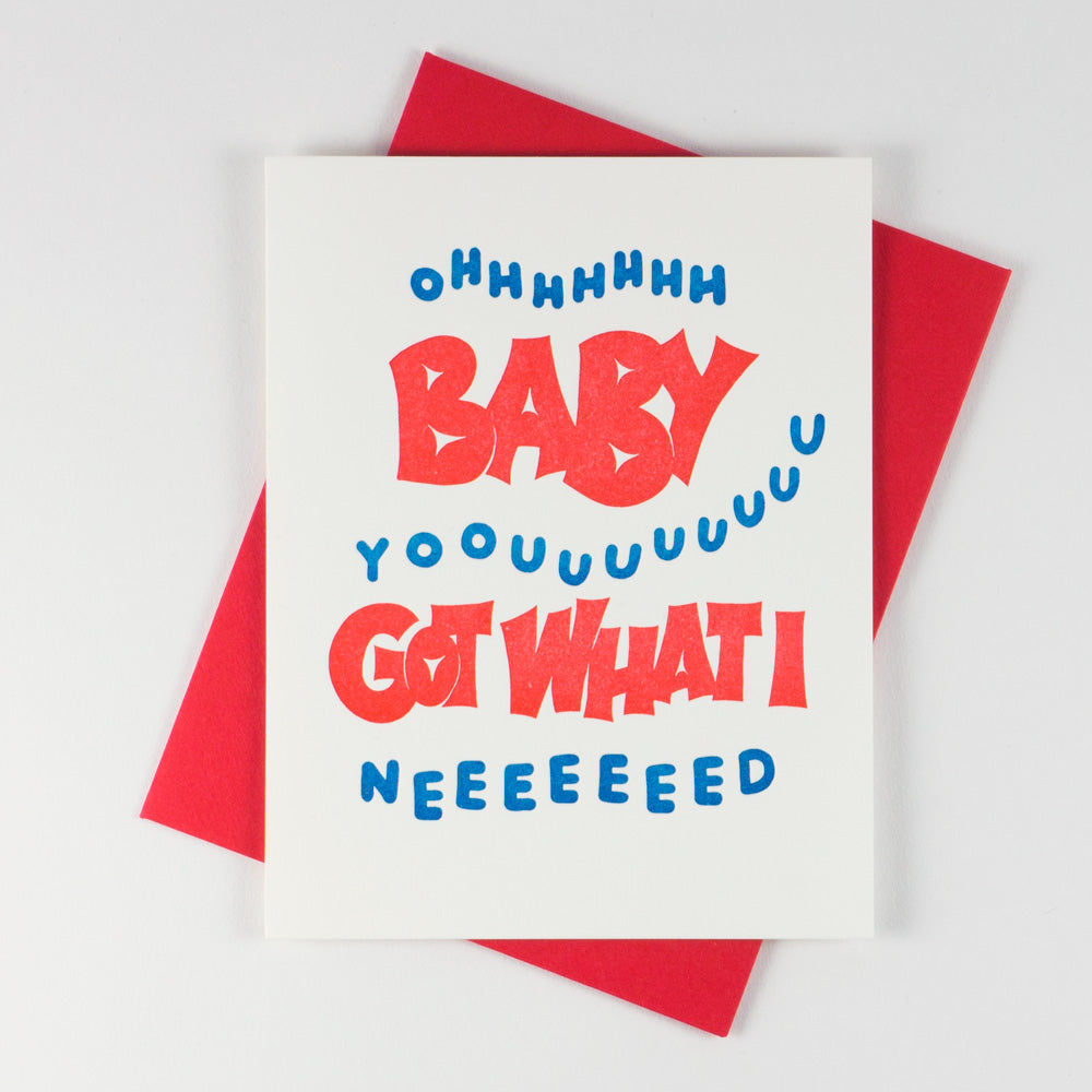 Lyric Series - Oh Baby Youuuu Card