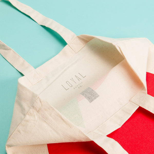 1/2 Peck White Paper Apple Tote Bag