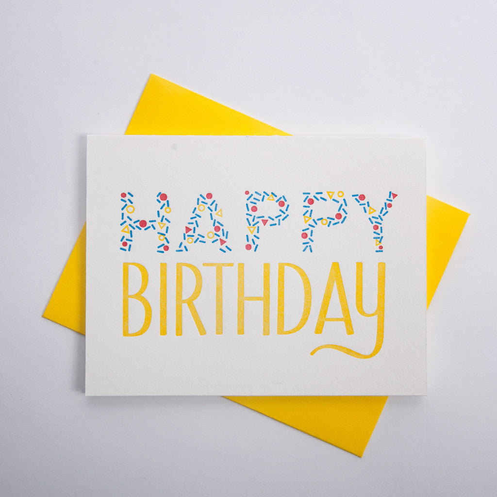 Birthday Series - Confetti Lettering