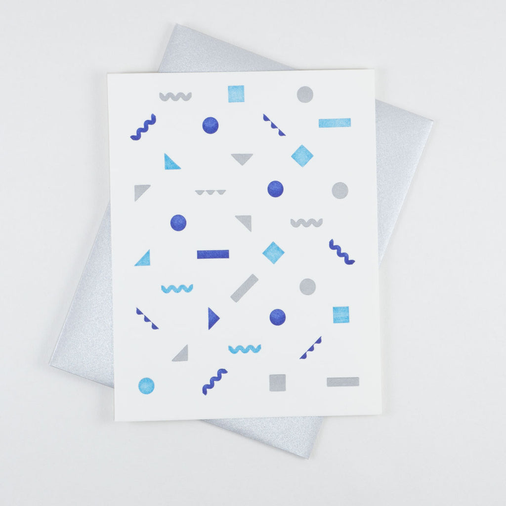 Blue Confetti Card