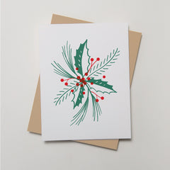 Holiday - Holly & Berries Card