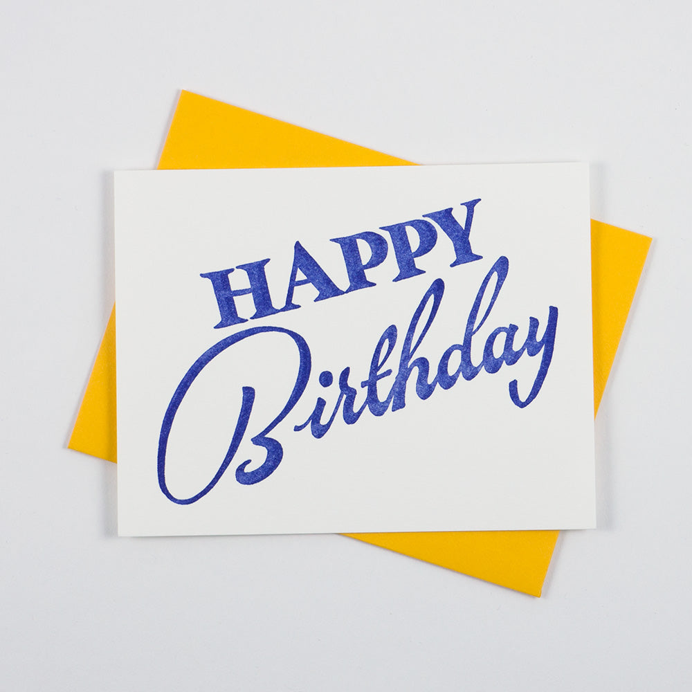 Happy Birthday Card - Blue