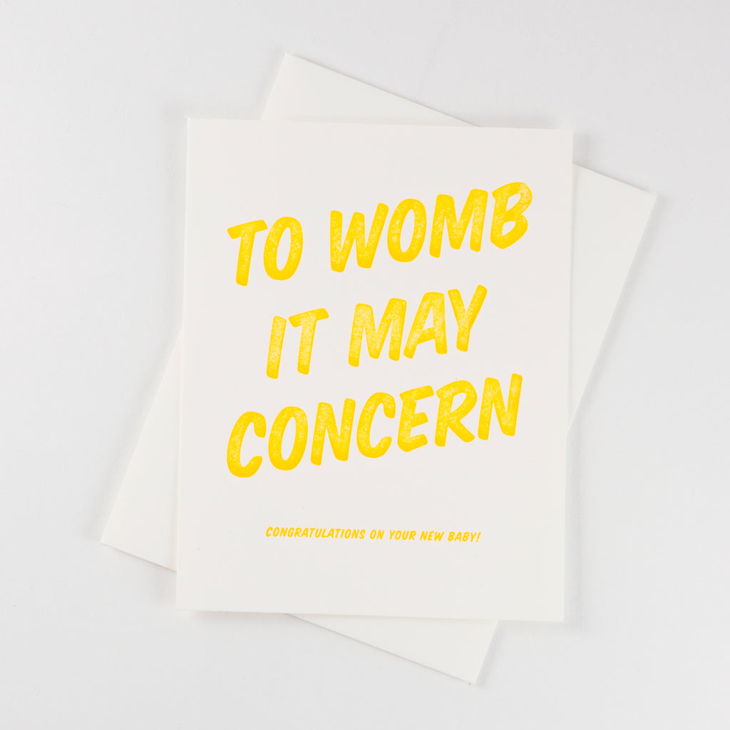 To Womb It May Concern Card