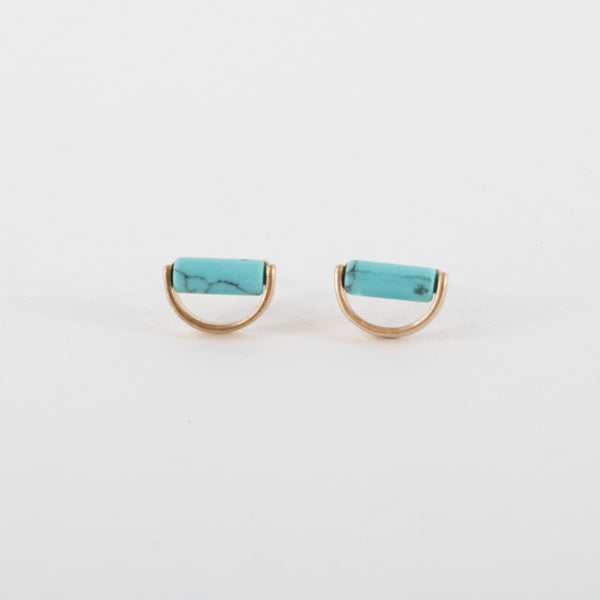 Turquoise Marble Studs