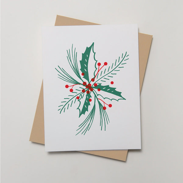 Holiday - Holly & Berries Card