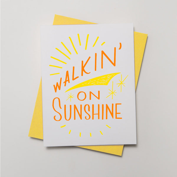 Lyric Series - Walkin' On Sunshine Card