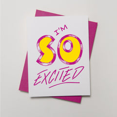 Lyric Series - I'm So Excited Card