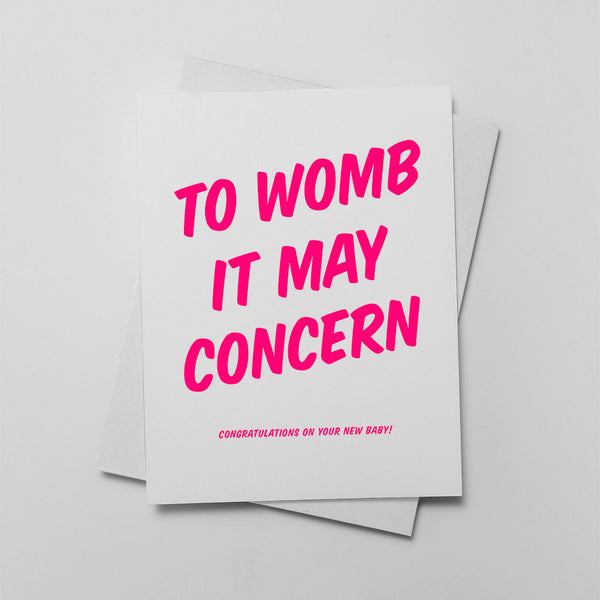 To Womb it May Concern Card